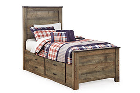 Trinell Youth Bed with 2 Storage Drawers Half Price Furniture