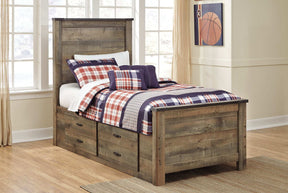 Trinell Youth Bed with 2 Storage Drawers Half Price Furniture