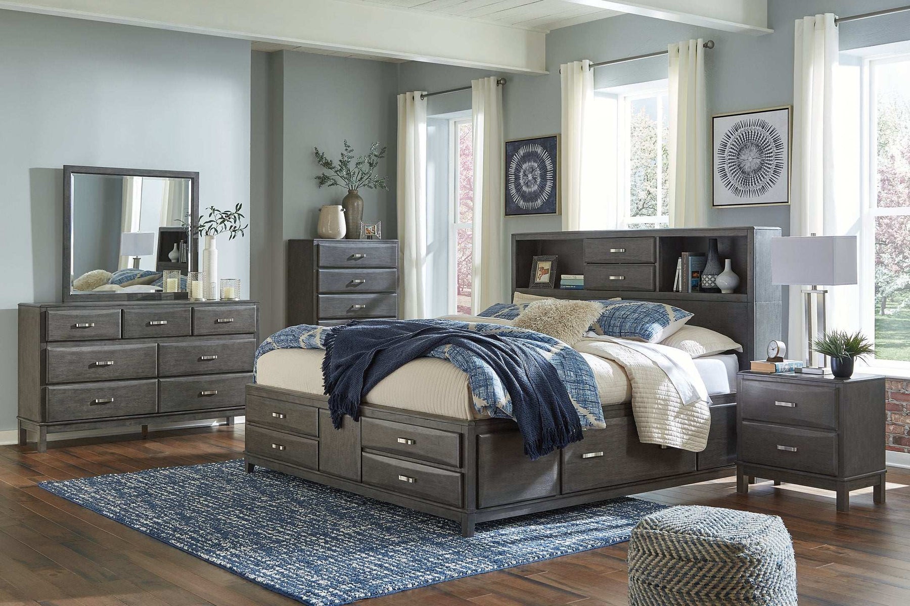 Caitbrook Storage Bed with 8 Drawers Half Price Furniture