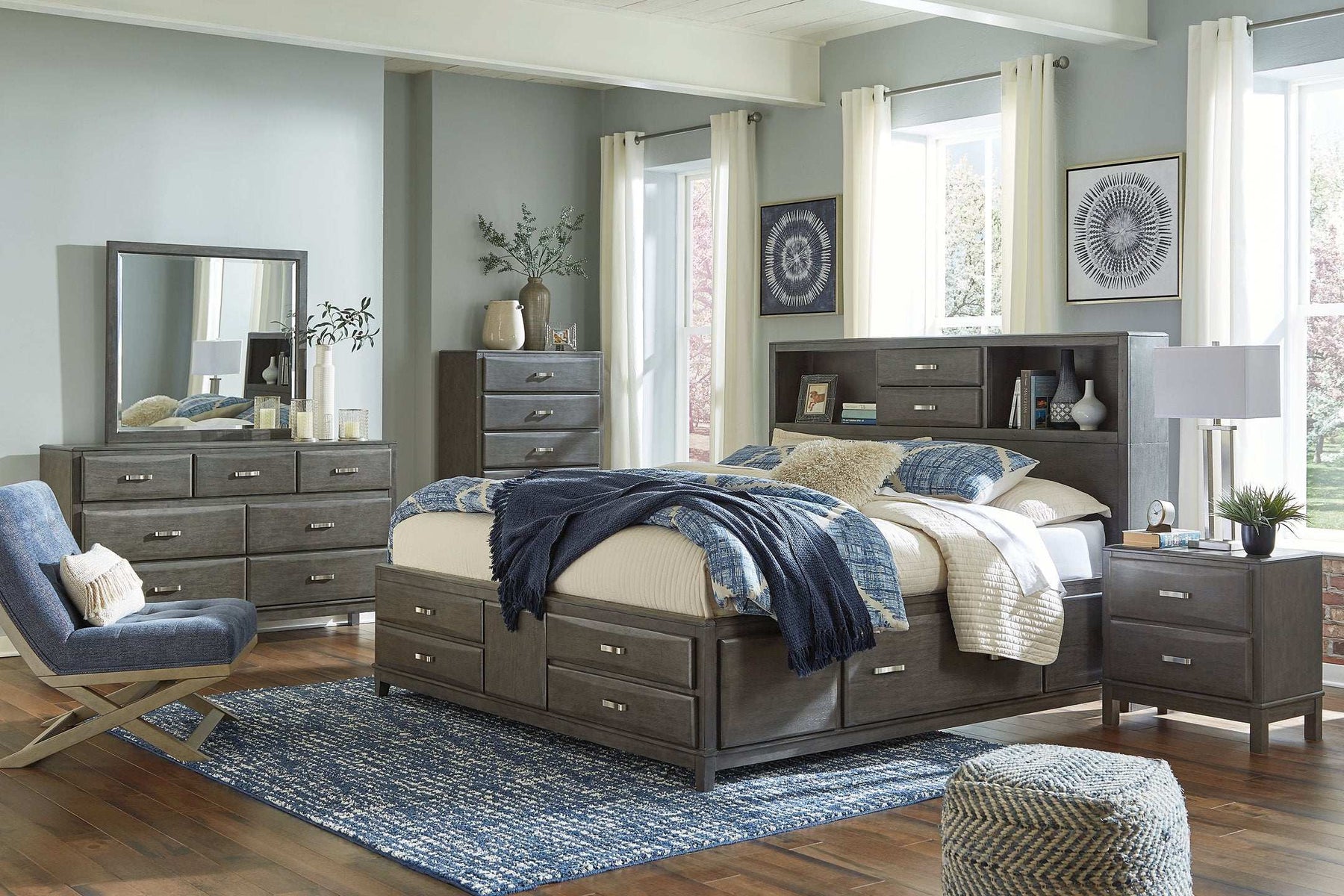 Caitbrook Storage Bed with 8 Drawers Half Price Furniture