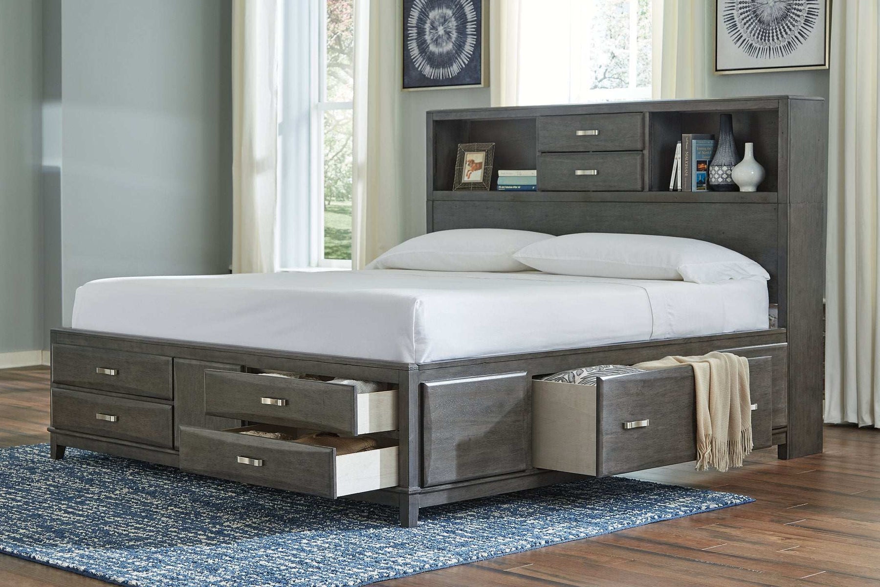 Caitbrook Storage Bed with 8 Drawers Half Price Furniture