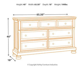 Flynnter Dresser and Mirror - Dresser and Mirror - Half Price Furniture