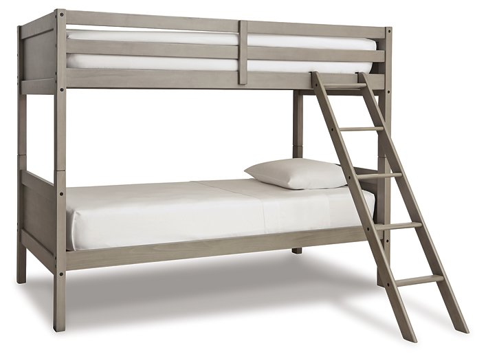Lettner Twin/Twin Bunk Bed with Ladder - Las Vegas Furniture Stores