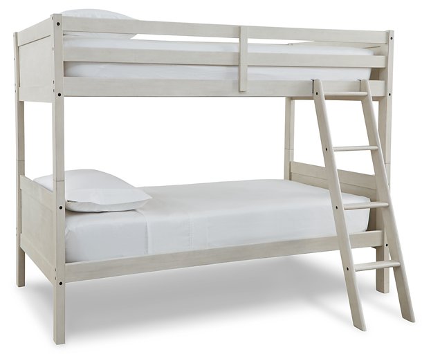 Robbinsdale Twin/Twin Bunk Bed with Ladder - Las Vegas Furniture Stores