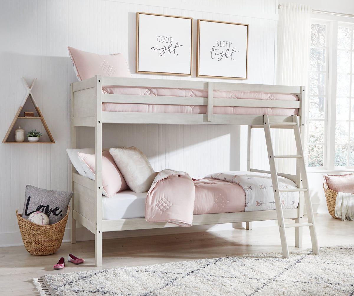 Robbinsdale / Bunk Bed with Ladder  Half Price Furniture
