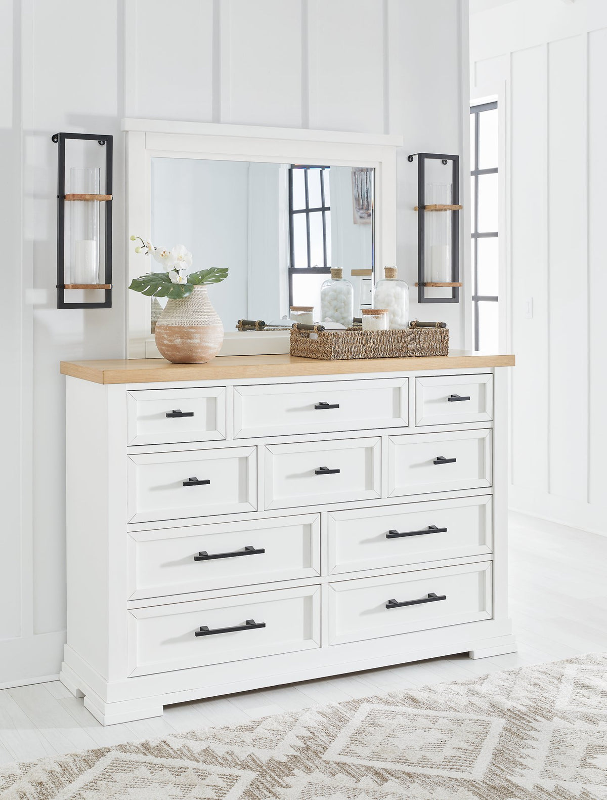 Ashbryn Dresser and Mirror Ashbryn Dresser and Mirror Half Price Furniture