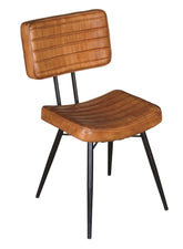 Misty Padded Side Chairs Camel and Black (Set of 2) Half Price Furniture