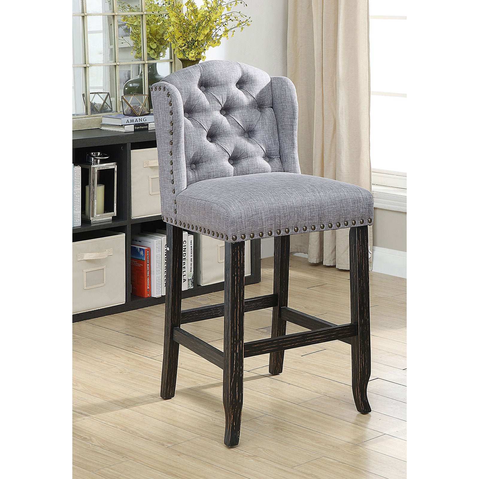 SANIA Bar Ht. Wingback Chair (2/CTN) Half Price Furniture