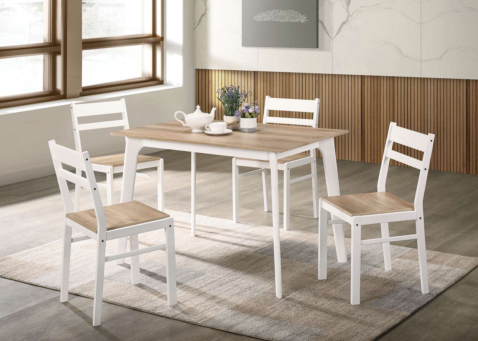 DEBBIE 5 Pc. Dining Table Set Half Price Furniture