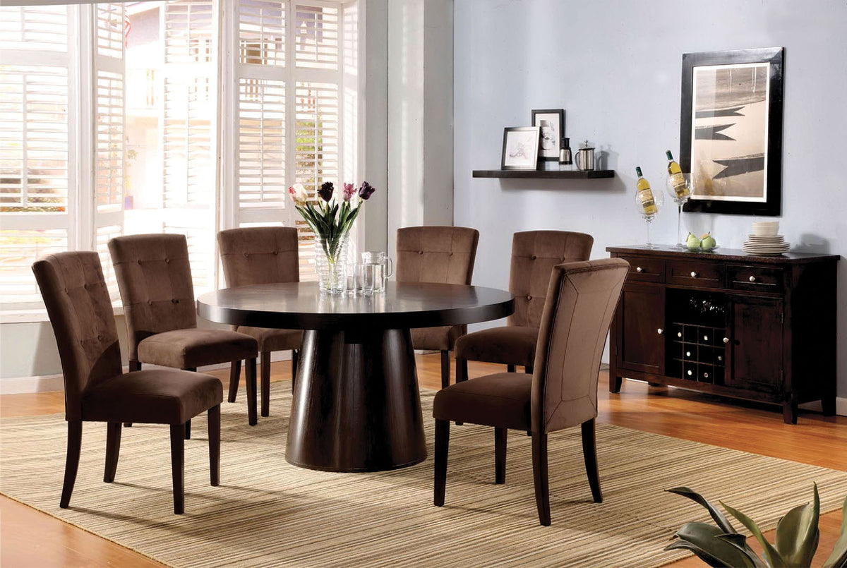 Havana Espresso Round Dining Table - Dining Table - Half Price Furniture