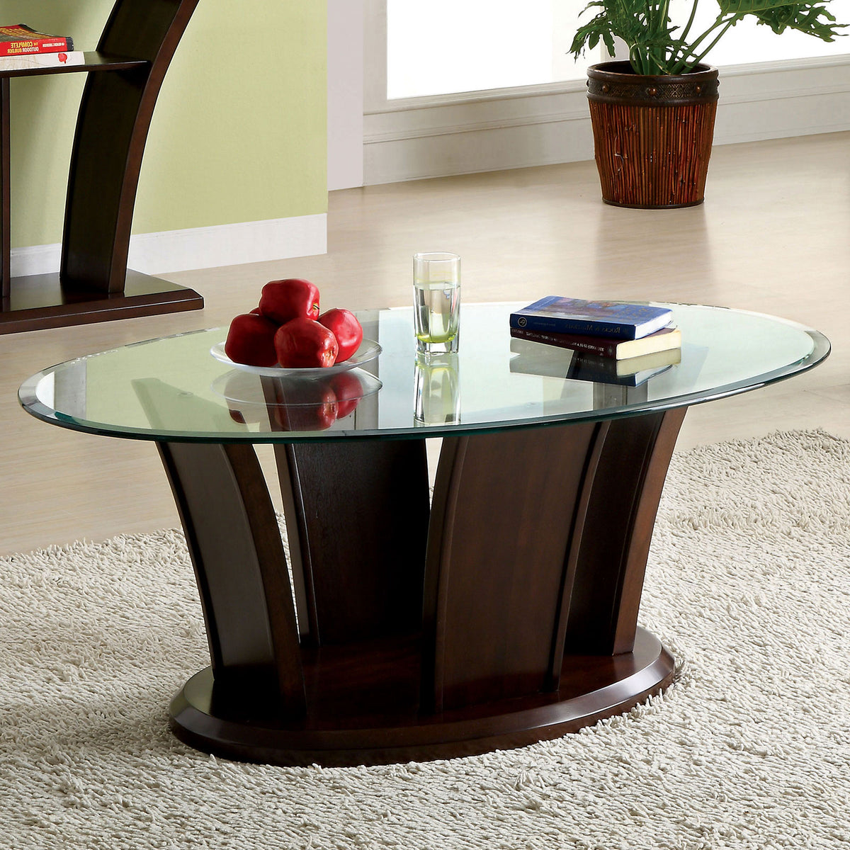 MANHATTAN IV Brown Cherry Coffee Table, Brown Cherry Half Price Furniture