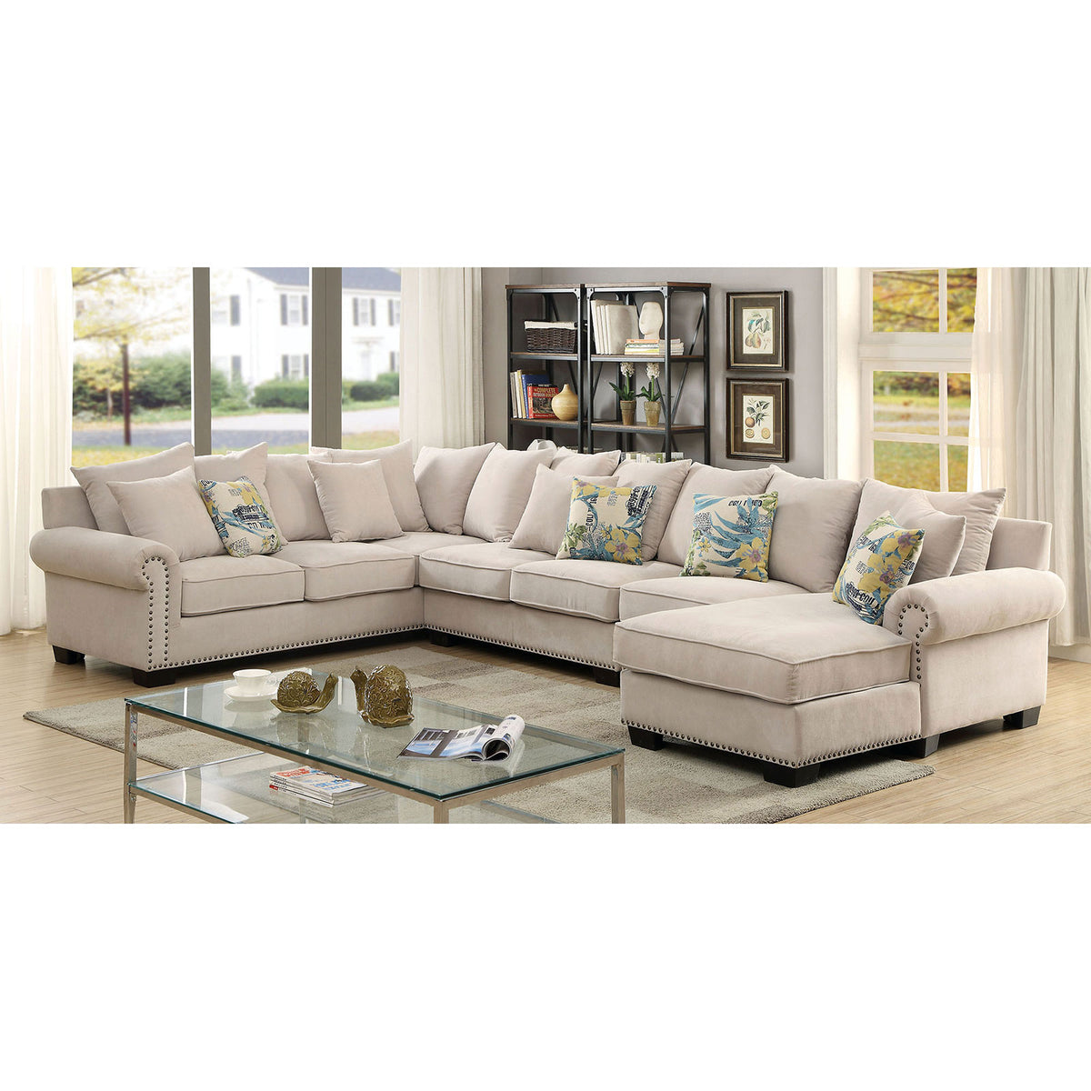 SKYLER Beige Sectional - Sectional - Half Price Furniture
