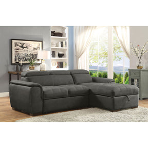 Patty Graphite Sectional, Graphite  Half Price Furniture