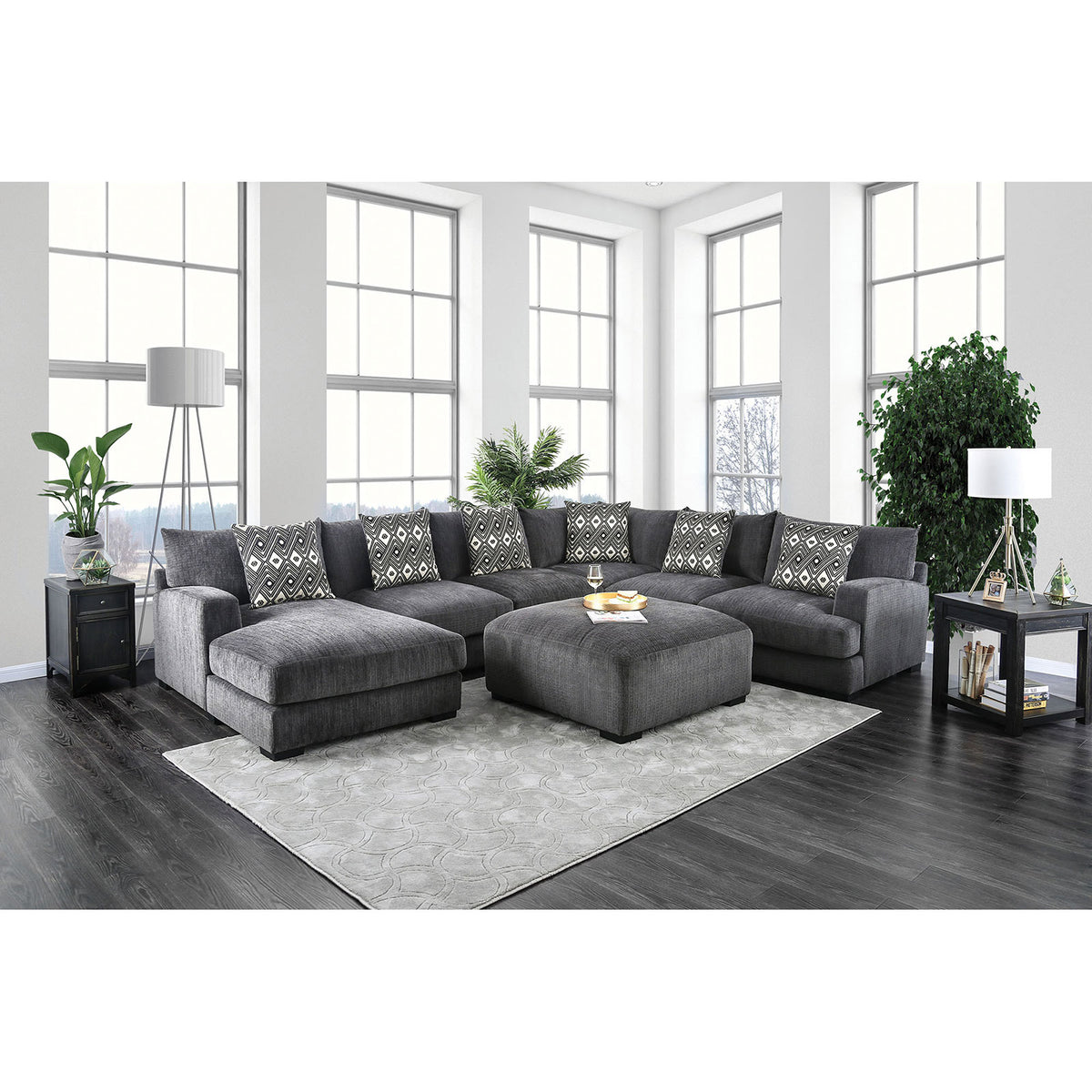 Kaylee Gray U-Shaped Sectional - Sectional - Half Price Furniture