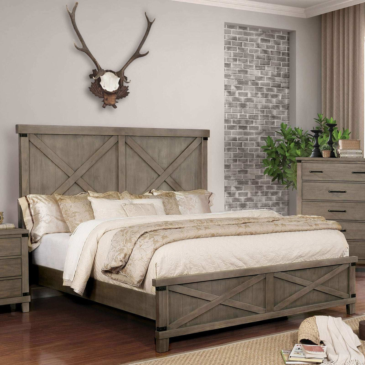 Bianca Dark Walnut Cal.King Bed - Bed - Half Price Furniture