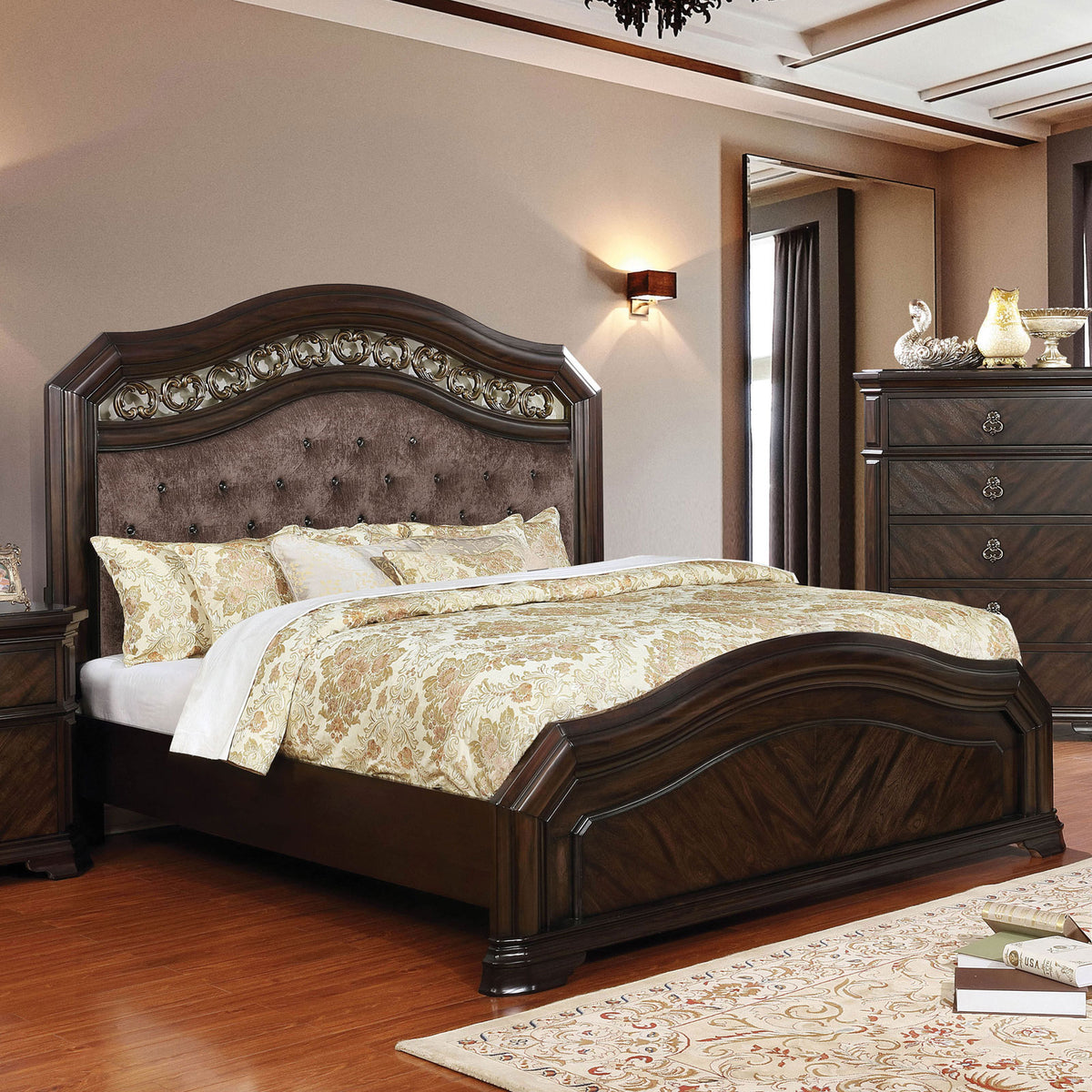 Calliope Espresso Queen Bed Half Price Furniture
