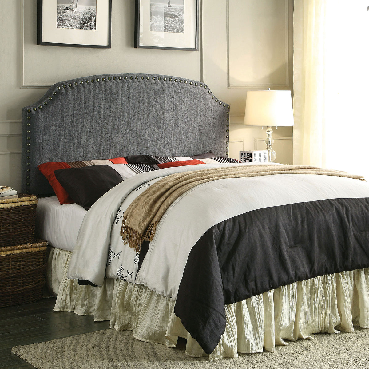 HASSELT King Size H/B, Gray -K/D Leg Half Price Furniture
