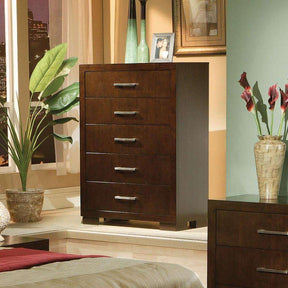 Jessica 5-drawer Chest Cappuccino - Chest - Half Price Furniture