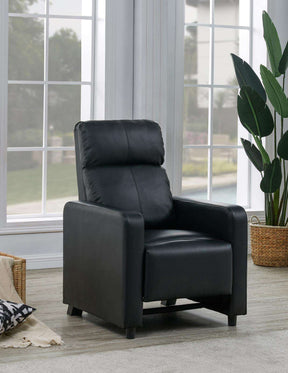 Toohey Home Theater Push Back Recliner Black - Recliner - Half Price Furniture