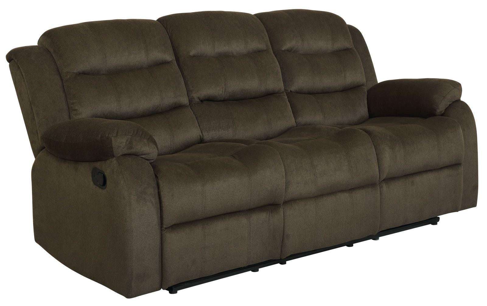 Rodman Pillow Top Arm Motion Sofa Olive Brown - Sofa - Half Price Furniture