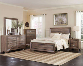 Kauffman Queen Panel Bed Washed Taupe - Bed - Half Price Furniture