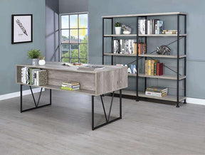 Analiese 4-drawer Writing Desk Grey Driftwood Half Price Furniture