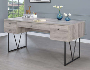 Analiese 4-drawer Writing Desk Grey Driftwood Half Price Furniture