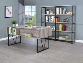 Analiese 4-shelf Open Bookcase Grey Driftwood - Bookcase - Half Price Furniture