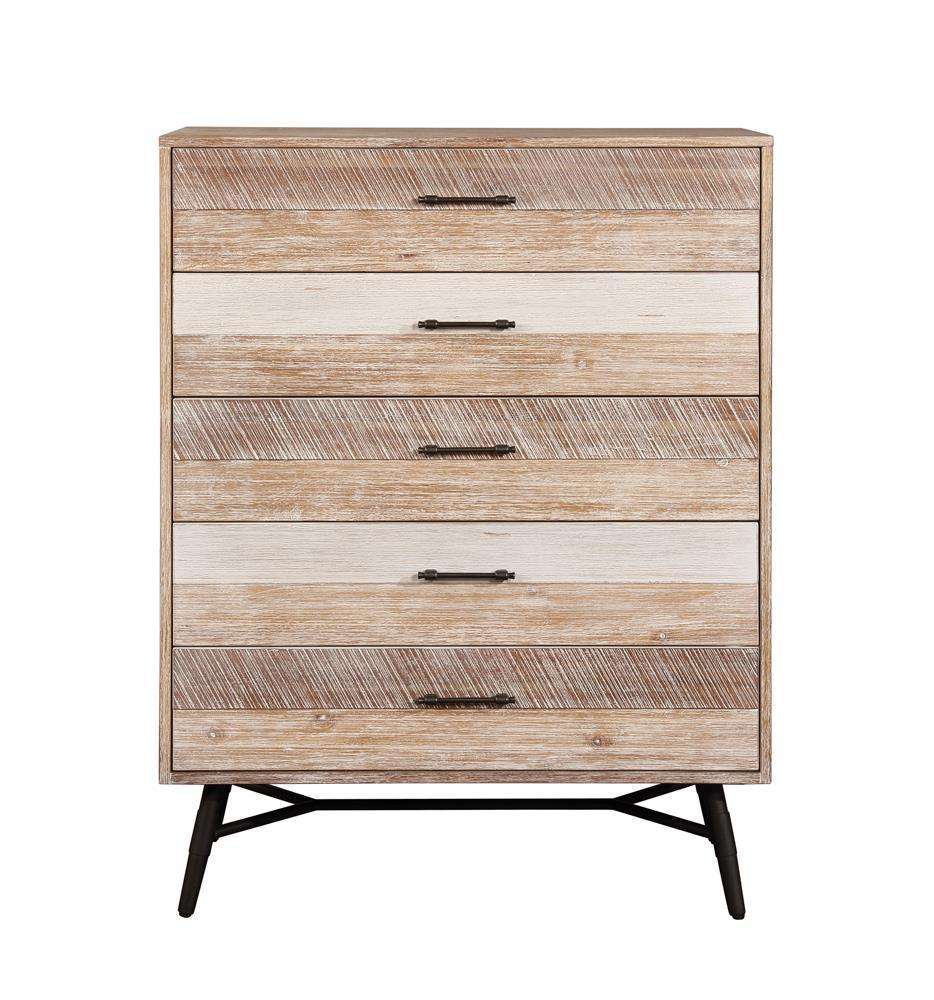 Marlow 5-drawer Chest Rough Sawn Multi - Chest - Half Price Furniture
