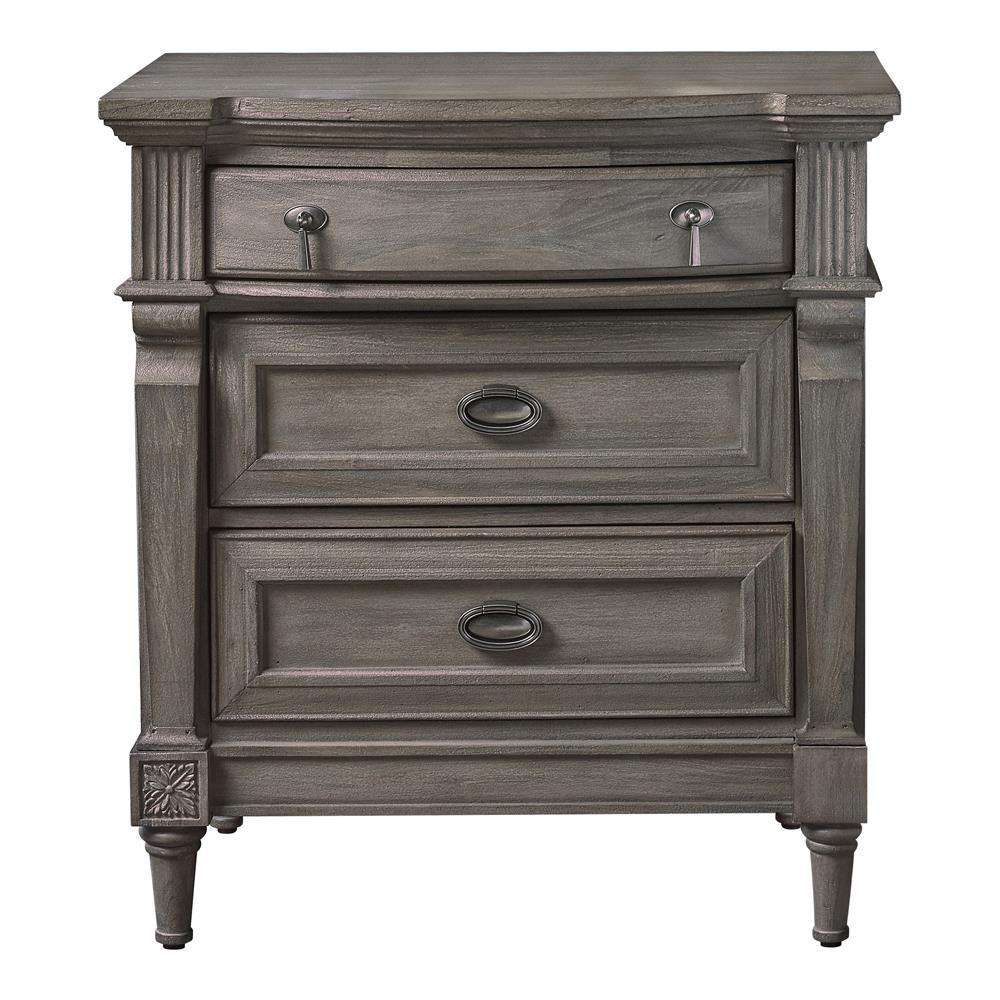 Alderwood 3-drawer Nightstand French Grey - Nightstand - Half Price Furniture