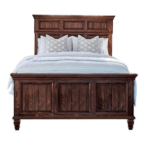 Avenue Eastern King Panel Bed Weathered Burnished Brown Half Price Furniture