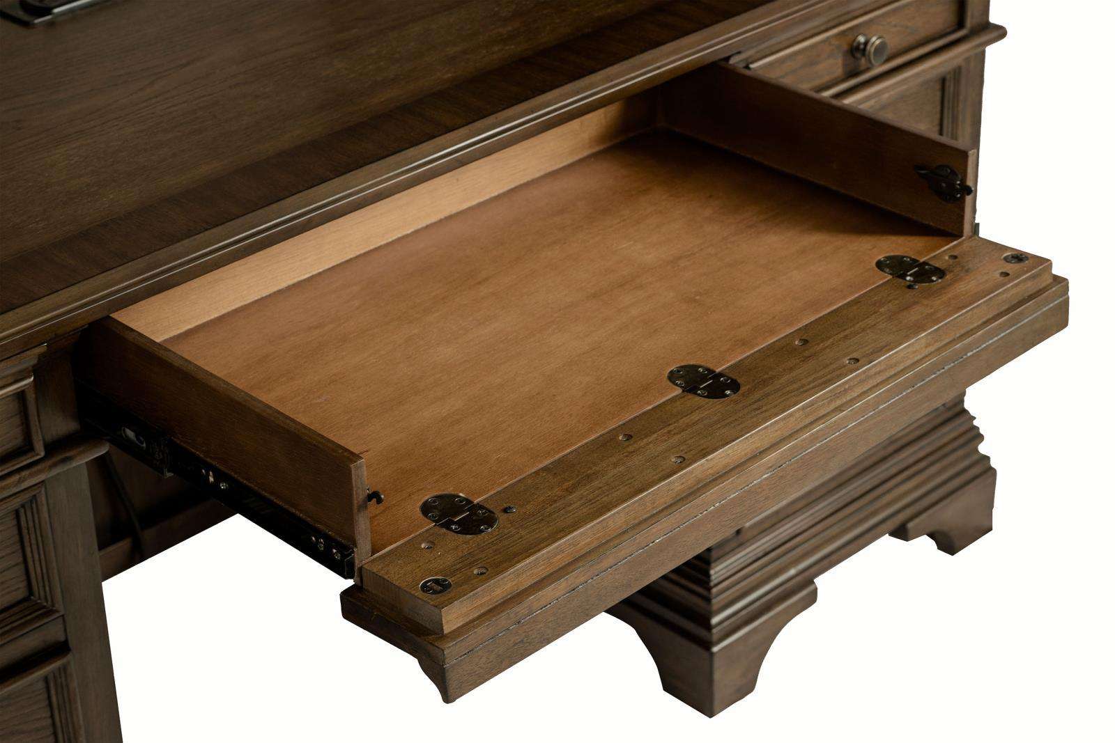 Hartshill Credenza with Power Outlet Burnished Oak - Desk - Half Price Furniture