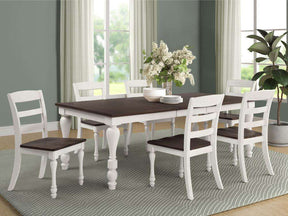 Madelyn Dining Table with Extension Leaf Dark Cocoa and Coastal White - Dining Table - Half Price Furniture