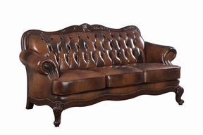 Victoria Rolled Arm Sofa Tri-tone and Brown Victoria Rolled Arm Sofa Tri-tone and Brown Half Price Furniture