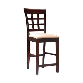 Gabriel Upholstered Counter Height Stools Cappuccino and Beige (Set of 2) Half Price Furniture