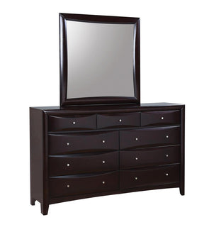 Phoenix Square Dresser Mirror Deep Cappuccino - Mirror - Half Price Furniture