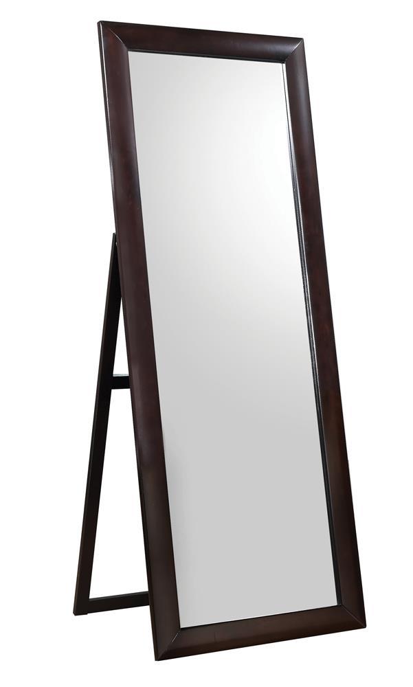 Phoenix Rectangular Standing Floor Mirror Black - Half Price Furniture