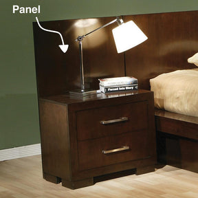 Jessica Nightstand Panels Cappuccino (Set of 2) - Bed - Half Price Furniture