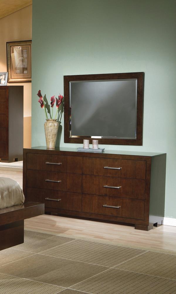 Jessica Rectangular Wall Dresser Mirror Cappuccino - Half Price Furniture