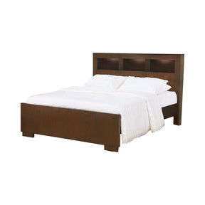 Jessica Eastern King Bed with Storage Headboard Cappuccino - Bed - Half Price Furniture