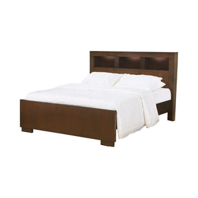 Jessica California King Bed with Storage Headboard Cappuccino - Half Price Furniture