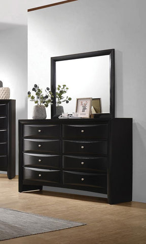 Briana Rectangle Dresser Mirror Black - Mirror - Half Price Furniture