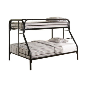Morgan Twin Over Full Bunk Bed Black - Bunk Bed - Half Price Furniture