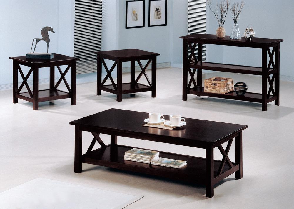 Rachelle Sofa Table with 2-shelf Deep Merlot - Half Price Furniture