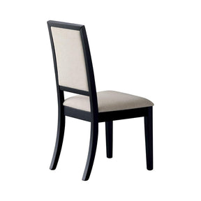 Louise Upholstered Dining Side Chairs Black and Cream (Set of 2) - Dining Chair - Half Price Furniture