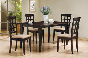 Gabriel Lattice Back Side Chairs Cappuccino and Tan (Set of 2) Half Price Furniture