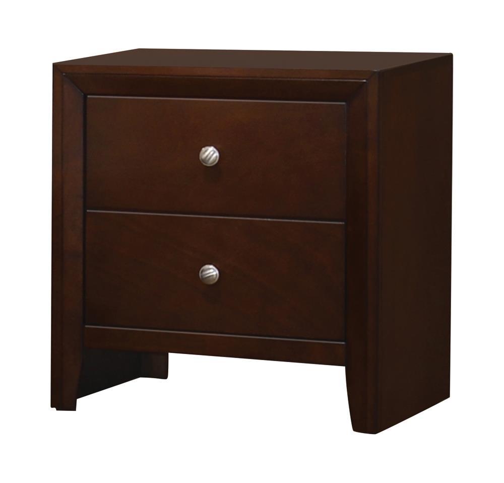 Serenity Rectangular 2-drawer Nightstand Rich Merlot - Half Price Furniture