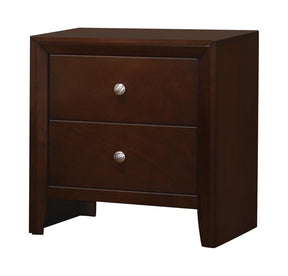 Serenity Rectangular 2-drawer Nightstand Rich Merlot - Nightstand - Half Price Furniture