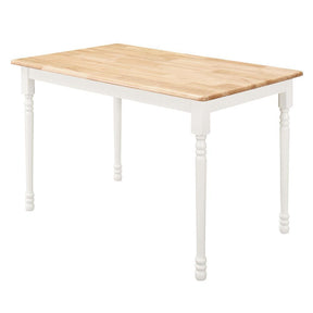 Taffee Rectangle Dining Table Natural Brown and White - Dining Table - Half Price Furniture