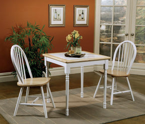 Carlene Square Top Dining Table Natural Brown and White - Dining Table - Half Price Furniture